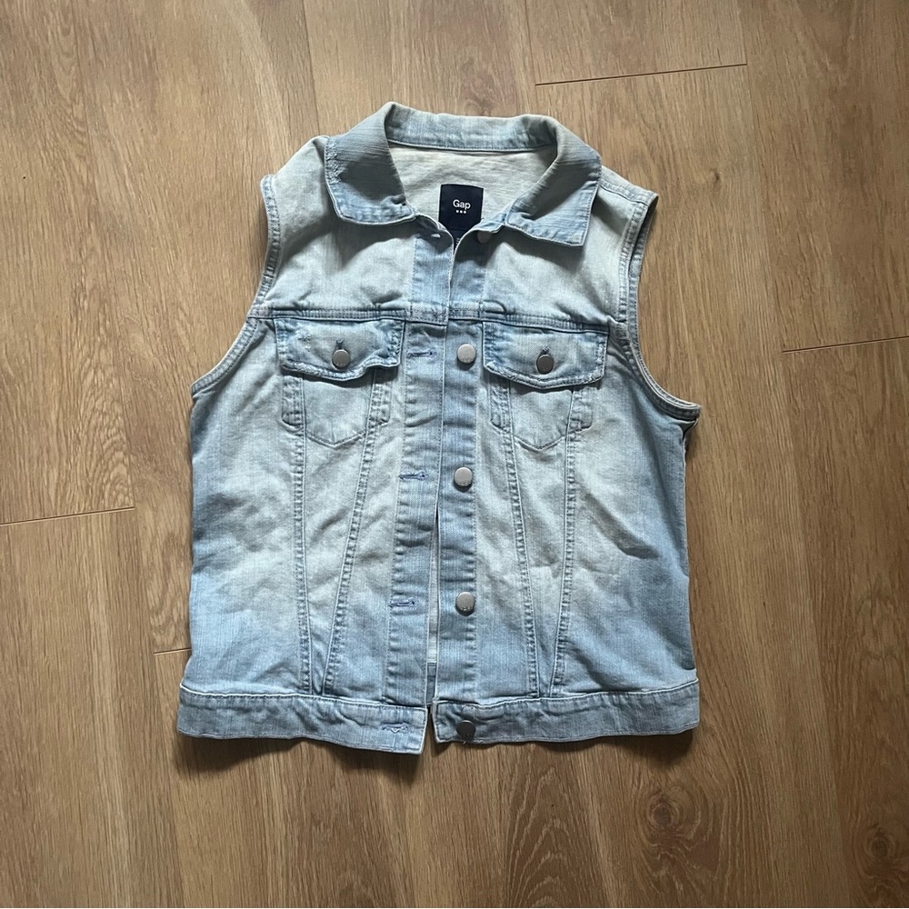 Gap Light Blue Denim Vest